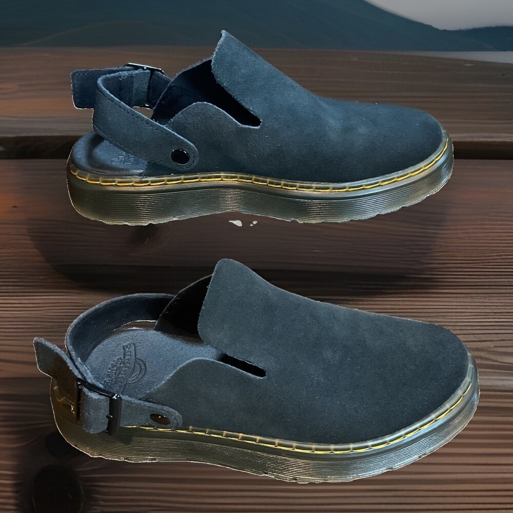 Dr Martens Jorge II Black Unisex Faux Fur Slingback Mules Women's 8 Men’s 7 US